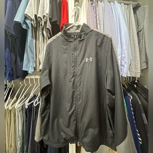 Under Armor Black and Grey Men’s Wind Breaker - XL